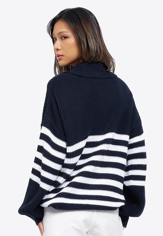 Oversized Stripes Knit Sweater