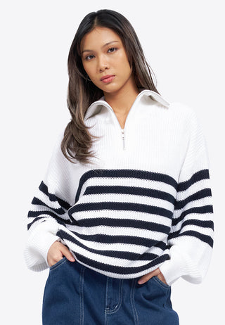 Oversized Stripes Knit Sweater