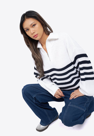 Oversized Stripes Knit Sweater