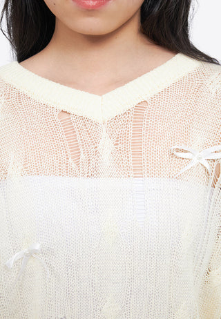 Oversized Long Sleeve Knit Top