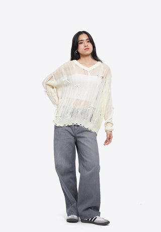 Oversized Long Sleeve Knit Top