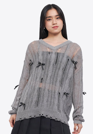Oversized Long Sleeve Knit Top