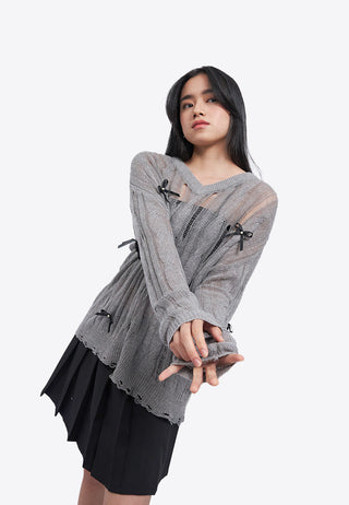 Oversized Long Sleeve Knit Top