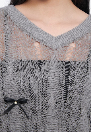 Oversized Long Sleeve Knit Top