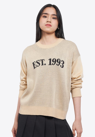 Oversized Slogan Sweater