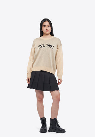 Oversized Slogan Sweater