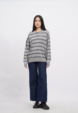 Long Sleeves Collar Sweater