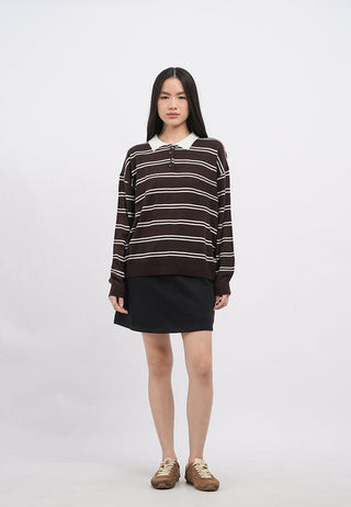 Long Sleeves Collar Sweater