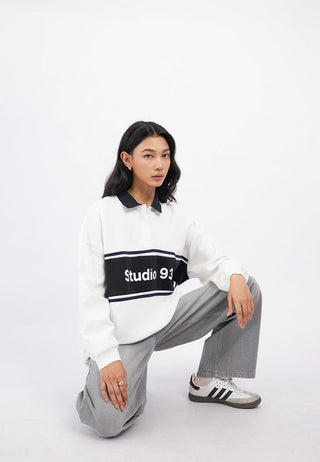 Oversized Long Sleeve Collared Jersey