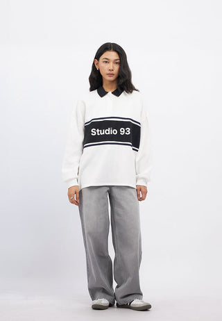 Oversized Long Sleeve Collared Jersey