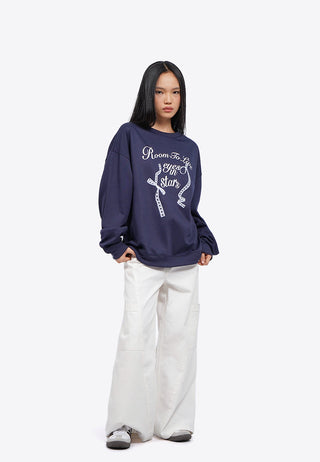 Printed Long Sleeve Sweatshirt
