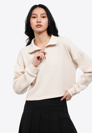 Half Zip Long Sleeve Top