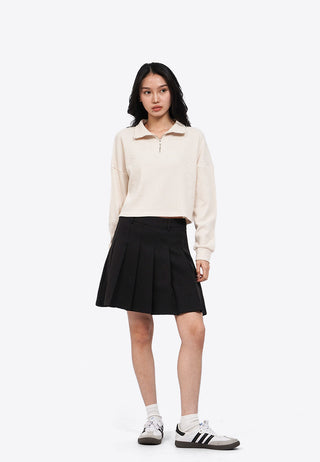 Half Zip Long Sleeve Top