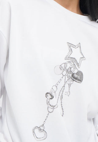 Oversized Long Sleeve Printed Sweatshirt