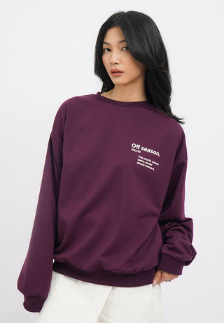 Oversized Long Sleeve Printed Sweatshirt