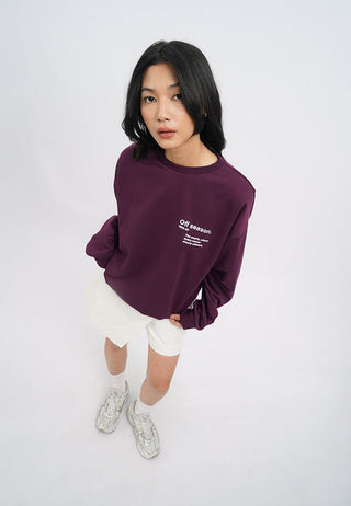 Oversized Long Sleeve Printed Sweatshirt