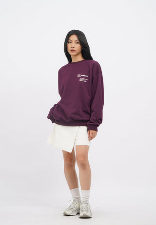 Oversized Long Sleeve Printed Sweatshirt