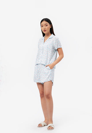 Short Sleeve Printed Pajamas Set