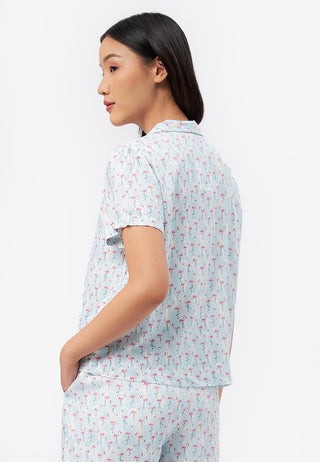 Short Sleeve Printed Pajamas Set