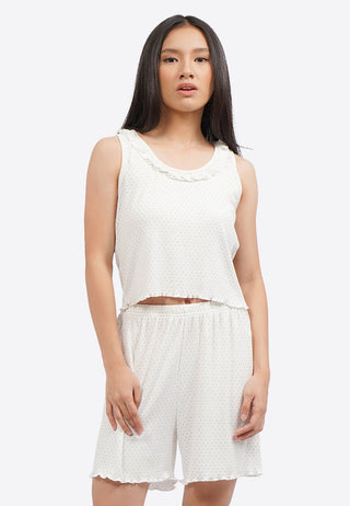 Sleeveless Pajama Set with Shorts