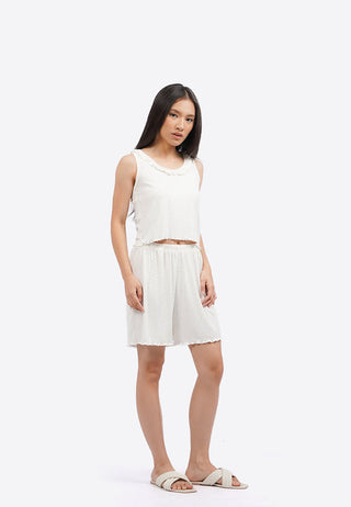 Sleeveless Pajama Set with Shorts