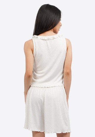 Sleeveless Pajama Set with Shorts