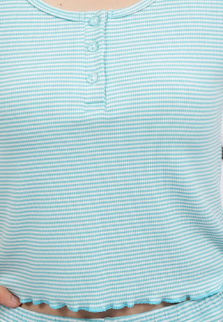 Long Pants Ribbed Pajama Set