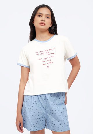 Short Sleeve Tee and Shorts Pajama Set