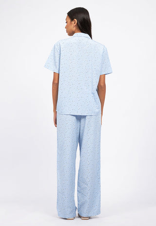 Short Sleeve Pajama Set with Long Pants