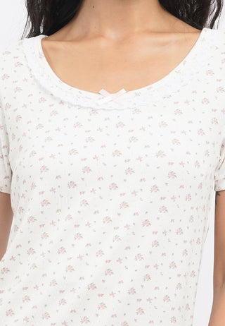 Rib Top Lounge Set with Long Pants