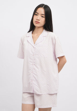 Printed Short Sleeves Pajama Set