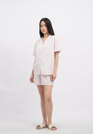 Printed Short Sleeves Pajama Set