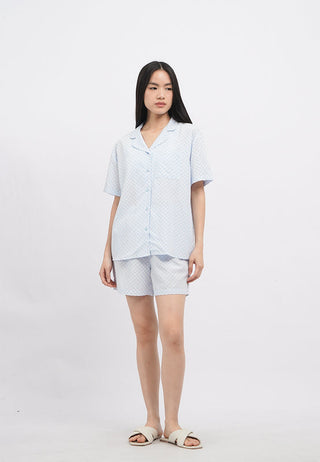 Printed Short Sleeves Pajama Set