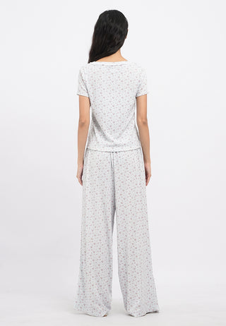 Rib Top Lounge Set with Long Pants