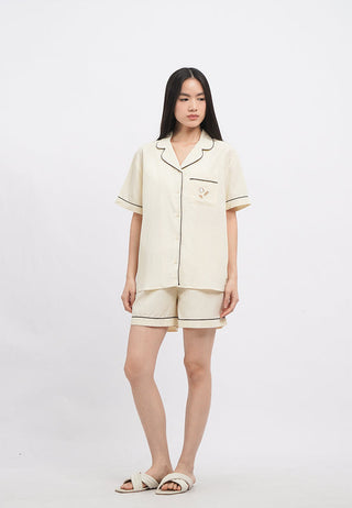 Short Sleeve Pajama Set with Shorts