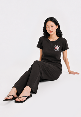 Short Sleeve Pajama Set with Pants