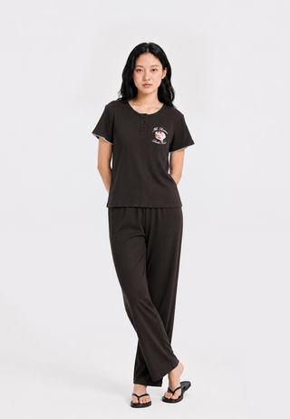 Short Sleeve Pajama Set with Pants