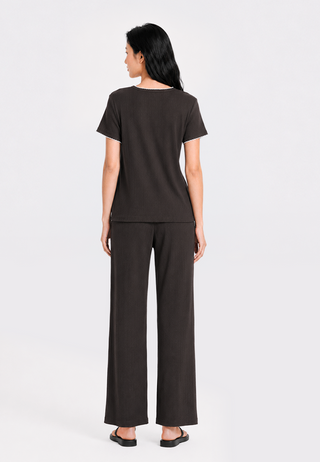 Short Sleeve Pajama Set with Pants
