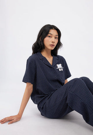 Printed Short Sleeve & Pants Pajama Set
