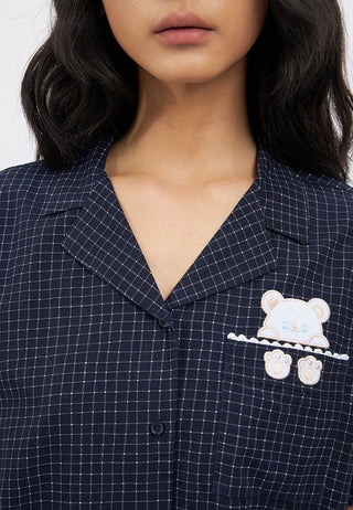 Printed Short Sleeve & Pants Pajama Set