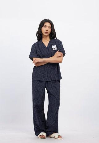 Printed Short Sleeve & Pants Pajama Set