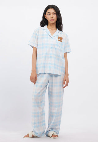 Printed Short Sleeve & Pants Pajama Set