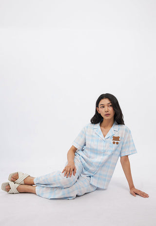 Printed Short Sleeve & Pants Pajama Set