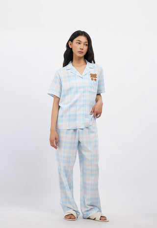 Printed Short Sleeve & Pants Pajama Set