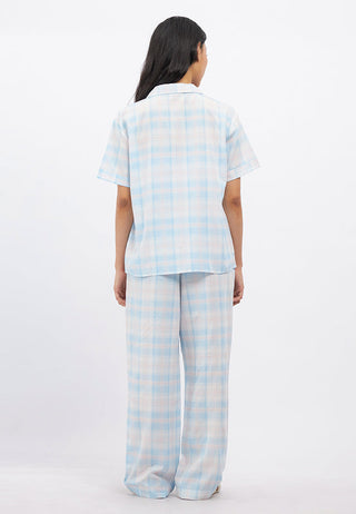 Printed Short Sleeve & Pants Pajama Set