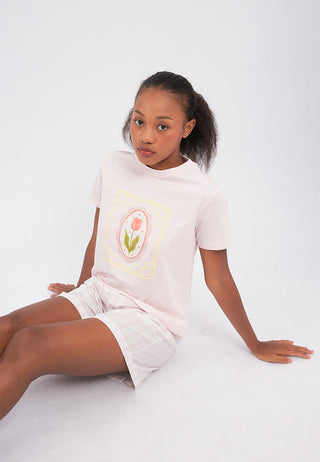 Printed T-Shirt & Short Pajama Set