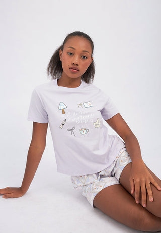 Printed T-Shirt & Short Pajama Set
