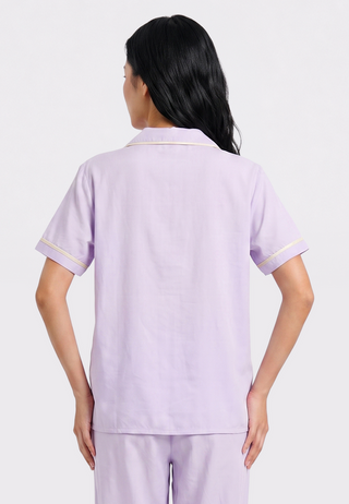 Shirt & Long Pants Woven Pajama Set