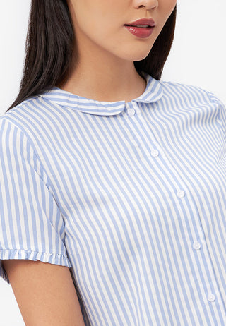 Short Sleeve Stripe Pajamas Set