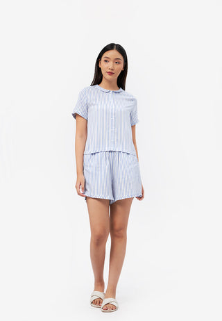 Short Sleeve Stripe Pajamas Set